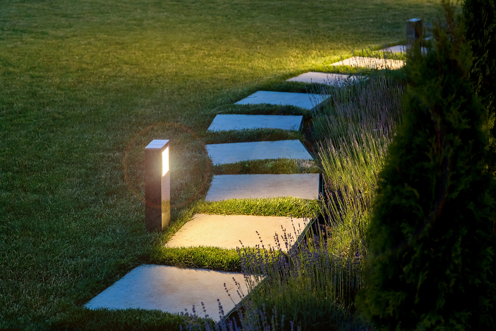 chemin illuminé terrasse