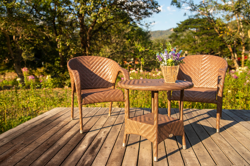 utiliser rotin terrasse