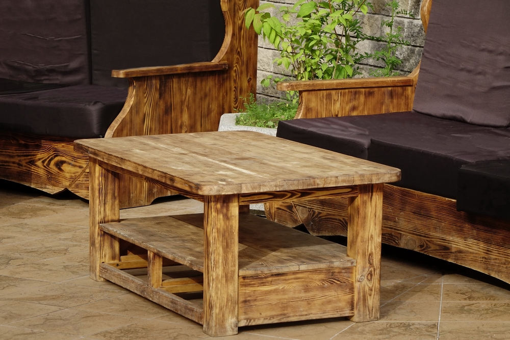 table basse bois terrasse